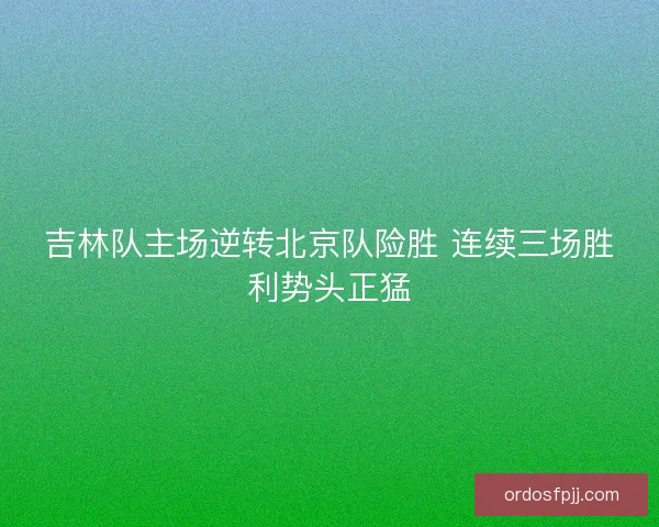 吉林队主场逆转北京队险胜 连续三场胜利势头正猛